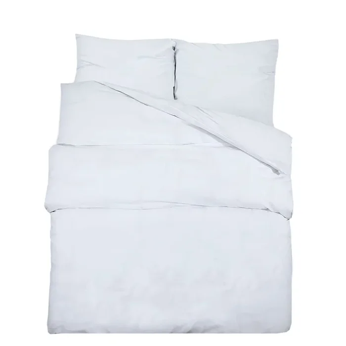 vidaXL Juego de funda nórdica microfibra ligera blanco 140×200 cm