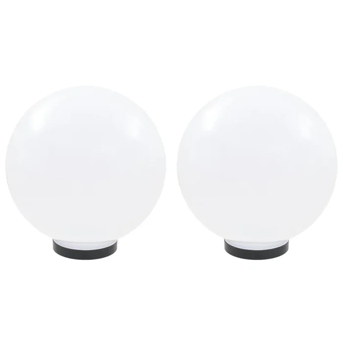 vidaXL Juego de lámparas de bola LED 2 piezas esféricas 30 cm PMMA