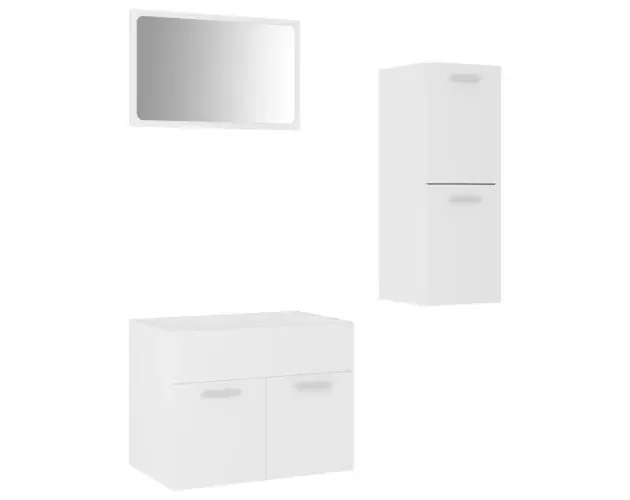 vidaXL juego de muebles de baño madera de ingeniería blanco | Brico Depôt Solo Oggi