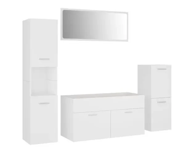 vidaXL juego de muebles de baño madera de ingeniería blanco | Brico Depôt Super Prezzo