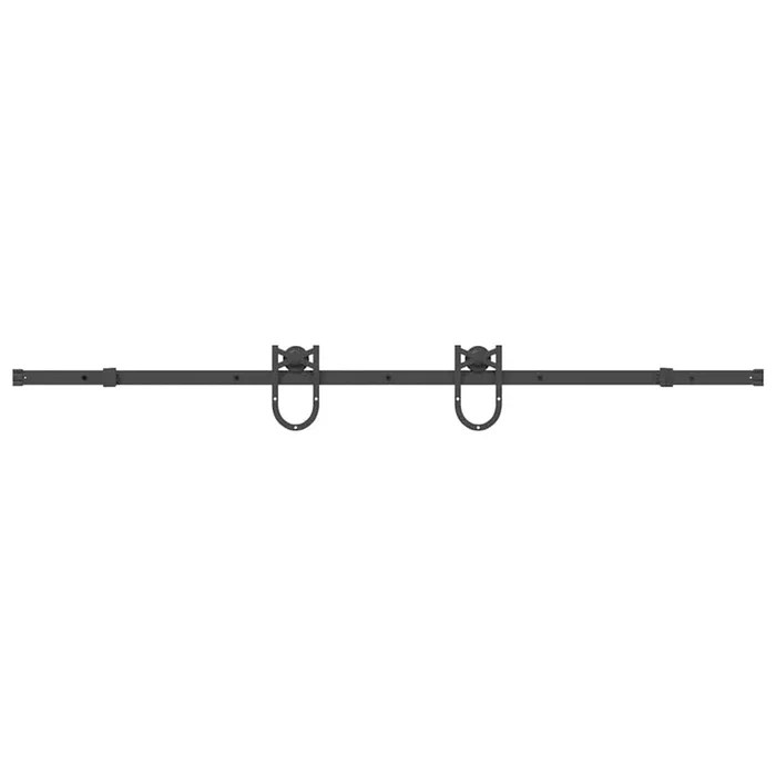 vidaXL Kit de herrajes para puertas correderas acero negro 200 cm (7)