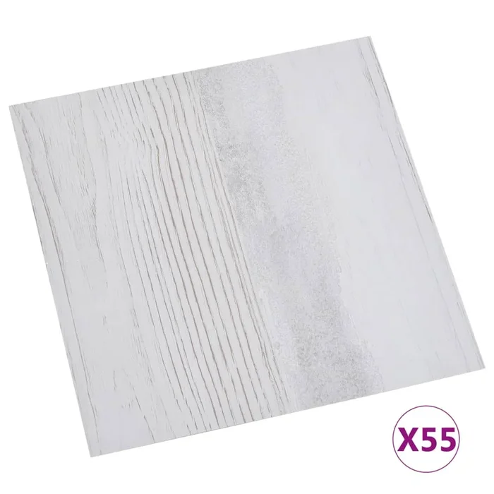 vidaXL Lamas para suelo autoadhesivas 55 uds PVC gris claro 5,11 m² (4)