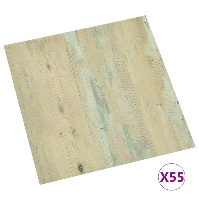 vidaXL Lamas para suelo autoadhesivas 55 uds PVC marrón claro 5,11 m²