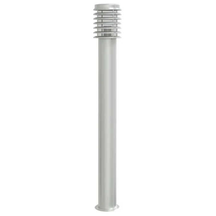 vidaXL Lámpara de suelo de exterior acero inoxidable plateado 110 cm