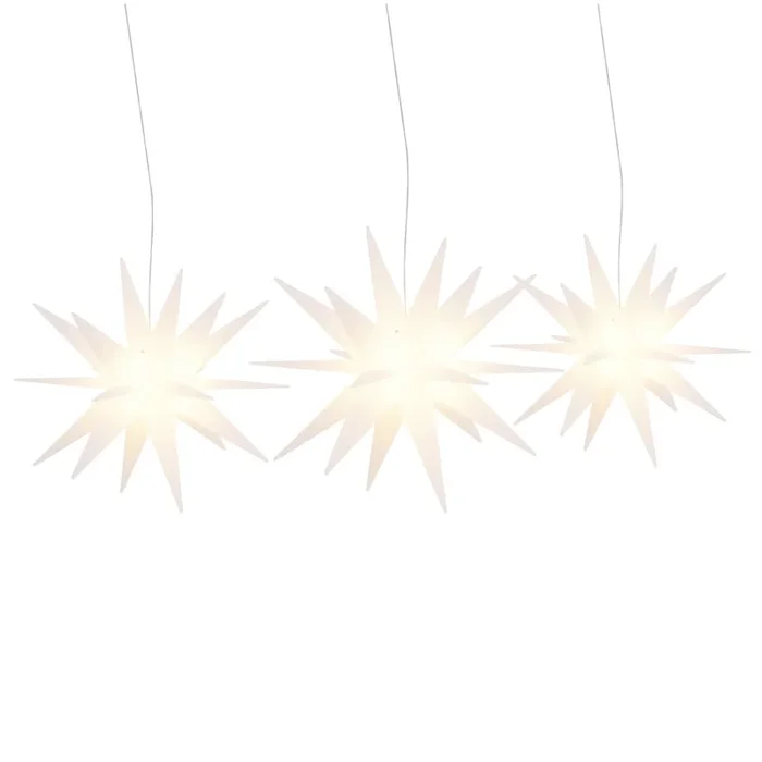 vidaXL Lámparas de Navidad LED plegables 3 unidades blanco
