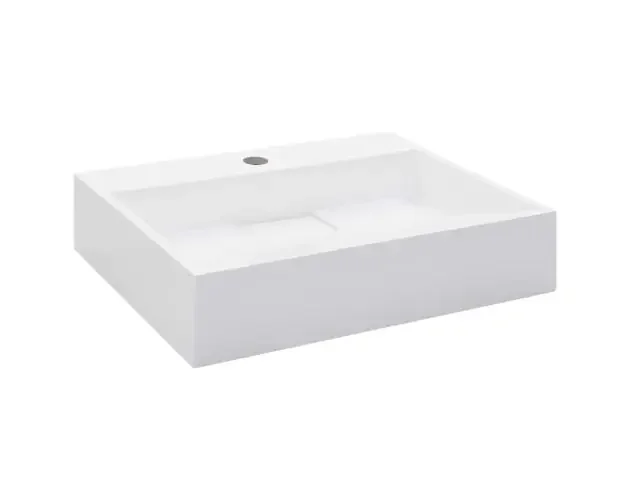 vidaXL lavabo 50x38x13 cm resina mineral/mármol blanco | Brico Depôt Non Perdere