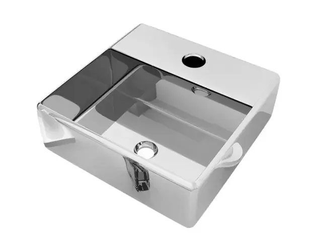 vidaXL lavabo con orificio para grifo 38x30x11,5 cm cerámica plateado | Brico Depôt Compra Adesso
