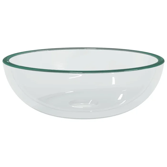 vidaXL Lavabo de vidrio templado transparente 35×12 cm