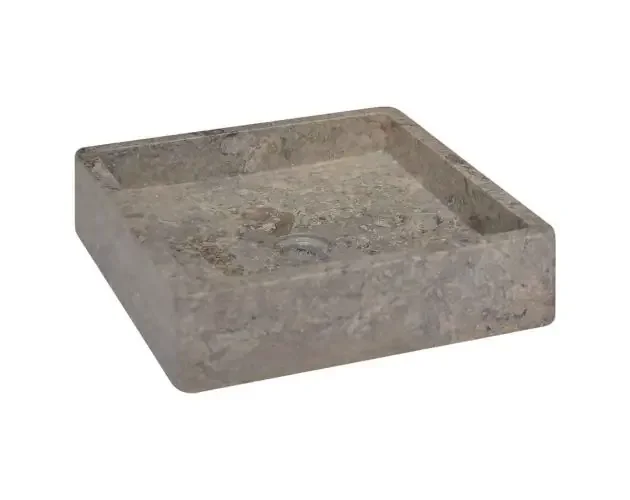 vidaXL lavabo gris mármol 40x40x10 cm | Brico Depôt Economico