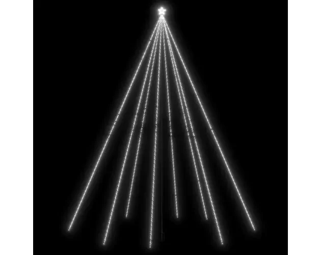 vidaXL LED árbol de navidad interior/exterior 1300 LED blanco frío 8 m | Brico Depôt Promo Stagionale