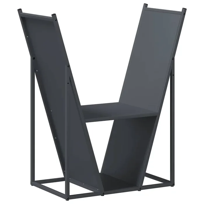 vidaXL Leñero antracita 69,5x35x81 cm Acero laminado en frío