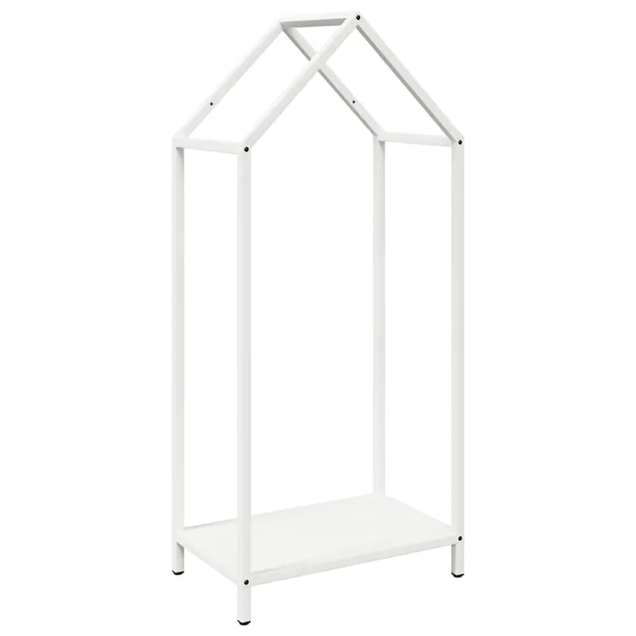 vidaXL Leñero blanco 40x25x90 cm Acero laminado en frío