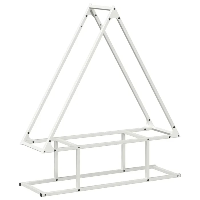 vidaXL Leñero blanco 80x25x90 cm Acero laminado en frío
