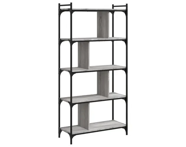 vidaXL librería 5 estantes madera ingeniería gris sonoma 76x32x158 cm | Brico Depôt Promozione