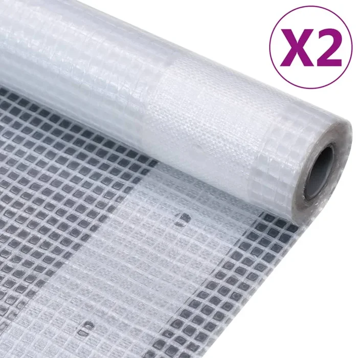 vidaXL Lonas de leno 2 unidades 260 g/m² 1,5×5 m blanca