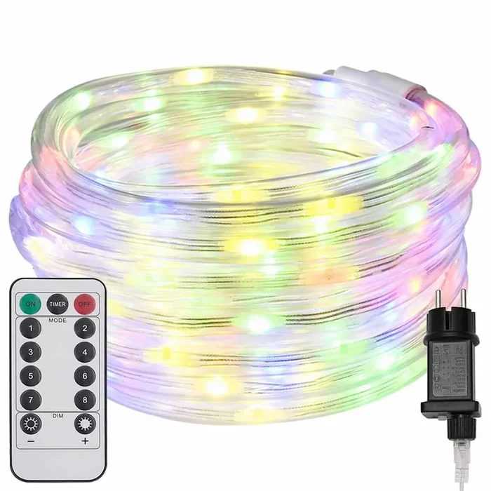 vidaXL Luz de cuerda con 2400 LED Multicolor 100 m PVC