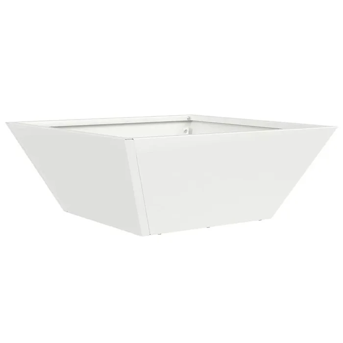vidaXL Maceta en Forma de Cuenco para Jardín Blanco 40 x 40 x 15 cm