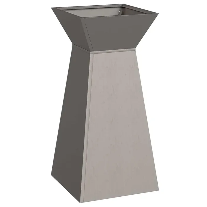 vidaXL Maceta Pilar Plateado 35 x 35 x 73 cm Acero