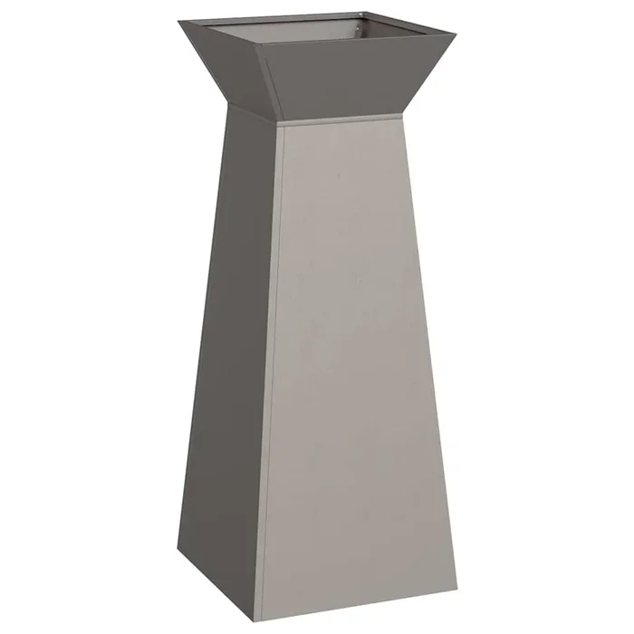vidaXL Maceta Pilar Plateado 40 x 40 x 100 cm Acero
