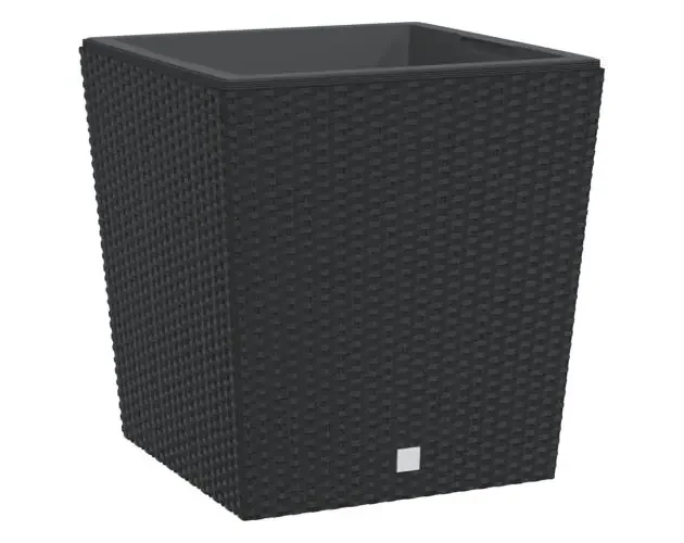 vidaXL macetero con interior extraíble pp ratán gris antracita 37/64 l | Brico Depôt Offerta Speciale
