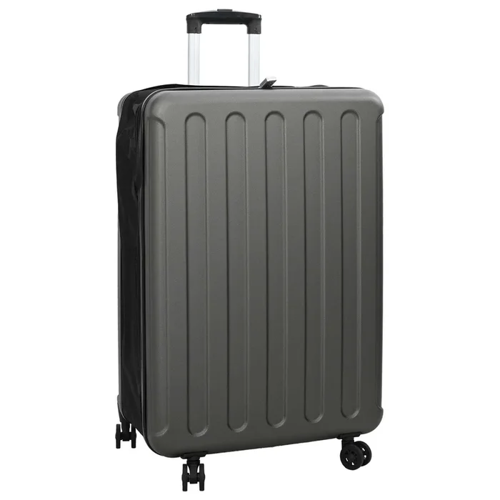 vidaXL Maleta con cerradura Gris oscuro 50 x 30 x 76 cm Plástico ABS