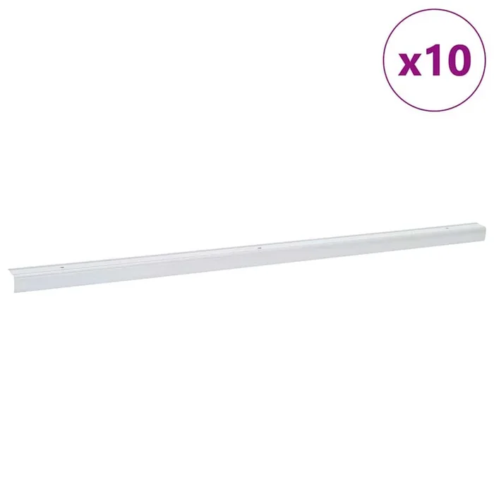 vidaXL Mamperlanes 10 pcs Plateado 67 cm Aluminio (3)