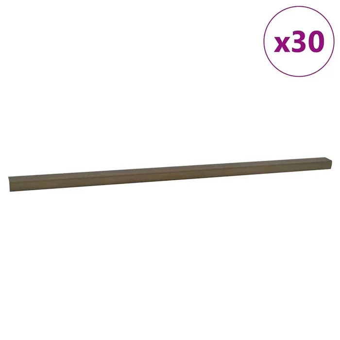 vidaXL Mamperlanes 30 pcs Marrón 67 cm Aluminio (2)