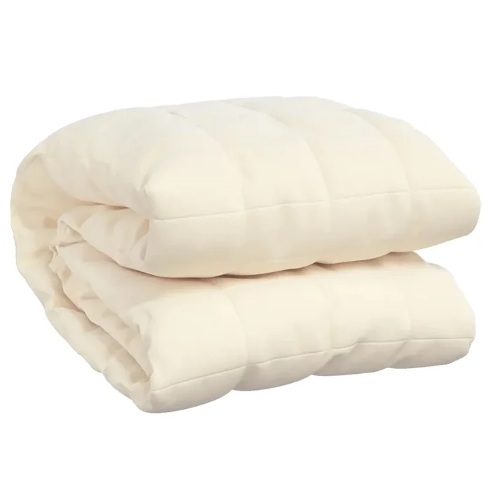 vidaXL Manta con peso tela color crema claro 152×203 cm 11 kg