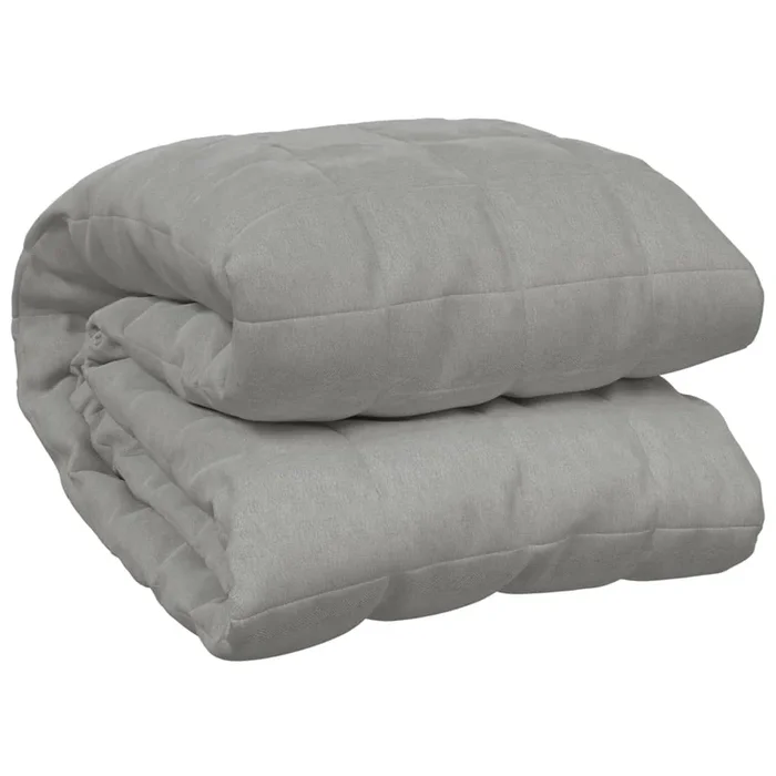 vidaXL Manta con peso tela gris 152×203 cm 7 kg (2)