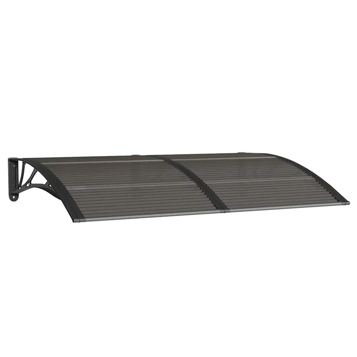 vidaXL Marquesina de puerta policarbonato negro 150×100 cm (2)