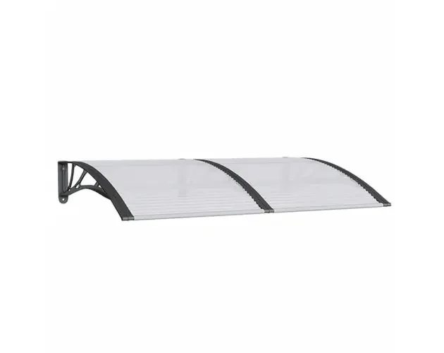 vidaXL marquesina de puerta policarbonato negro 150×100 cm | Brico Depôt Alta Qualità