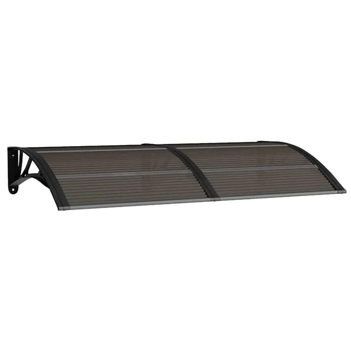 vidaXL Marquesina de puerta policarbonato negro 150×75 cm