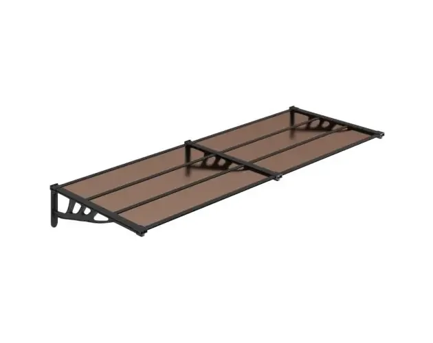vidaXL marquesina de puerta policarbonato negro 239×90 cm | Brico Depôt Artigianale