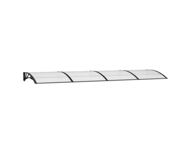 vidaXL marquesina de puerta policarbonato negro 400×100 cm | Brico Depôt Occasione