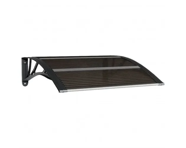 vidaXL marquesina de puerta policarbonato negro 80×75 cm | Brico Depôt Ordina Subito