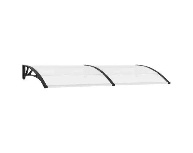 vidaXL marquesina para puerta pc negro y transparente 240×75 cm | Brico Depôt Offerta