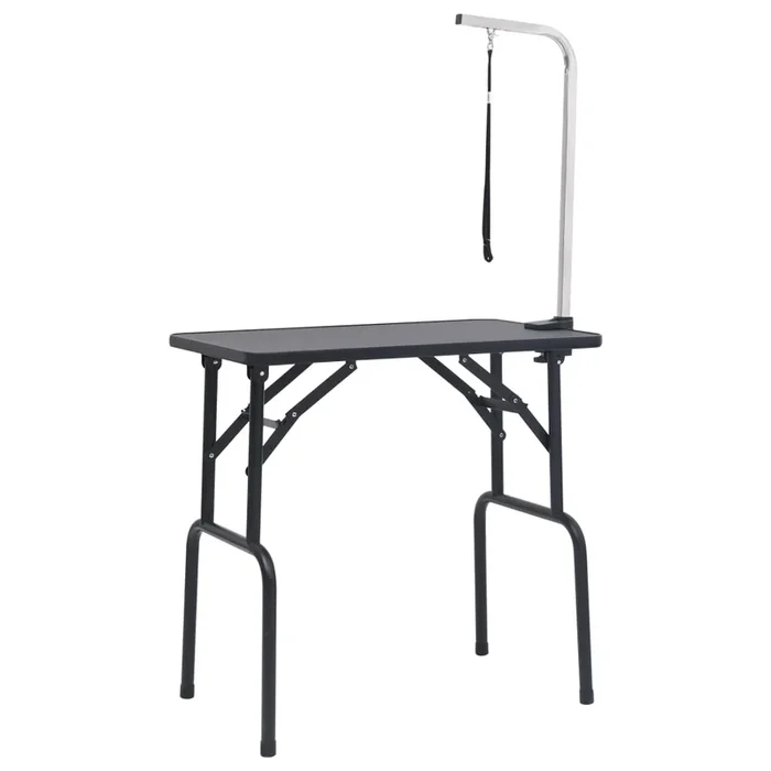 vidaXL Mesa de aseo para perros ajustable con 1 lazo