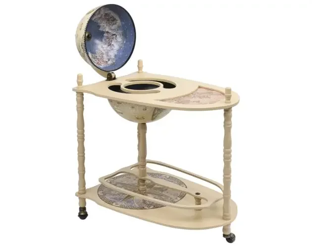 vidaXL mueble bar soporte de pie bola del mundo madera eucalipto verde | Brico Depôt Reso Gratuito