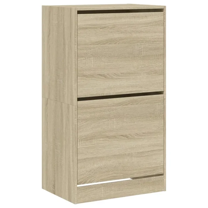 vidaXL Mueble zapatero 2 cajones abatibles roble Sonoma 60x42x108 cm