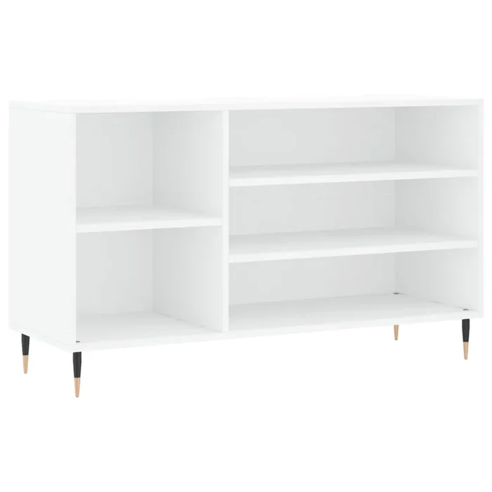 vidaXL Mueble zapatero madera contrachapada blanco 102x36x60 cm (12)