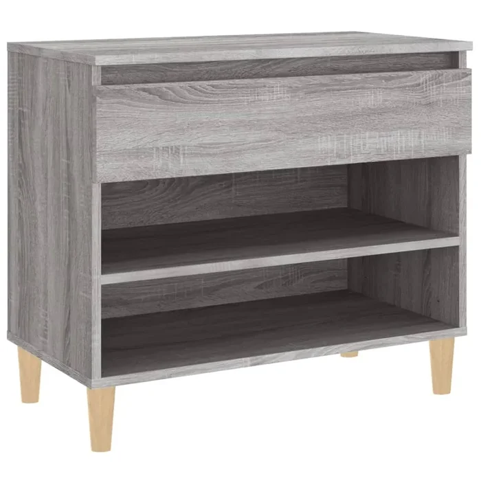 vidaXL Mueble zapatero madera contrachapada gris Sonoma 70x36x60 cm (2)