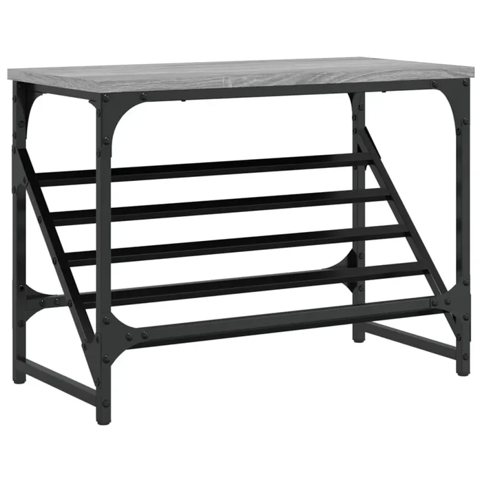 vidaXL Mueble zapatero madera de ingeniería gris Sonoma 60x30x45 cm