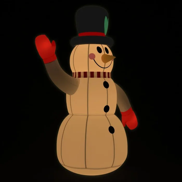 vidaXL Muñeco de nieve hinchable con LED 120 cm