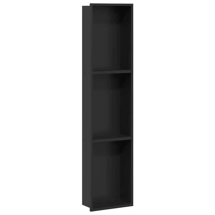 vidaXL Nichos de Ducha Negro 90 x 20 x 9.5 cm Acero inoxidable