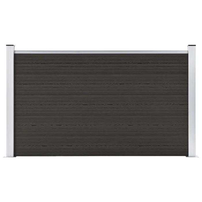 vidaXL Panel de valla WPC negro 180×105 cm