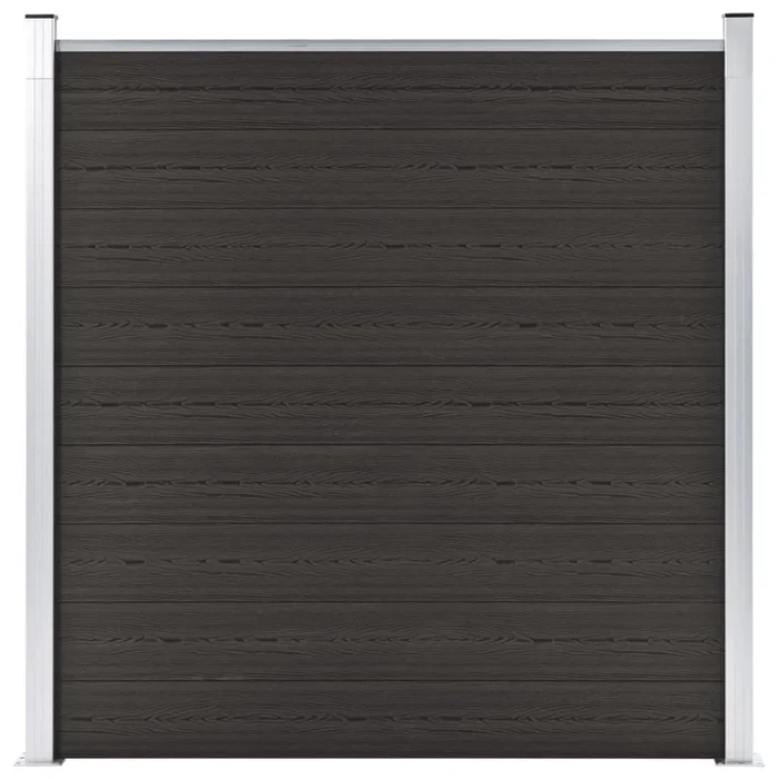 vidaXL Panel de valla WPC negro 180×186 cm