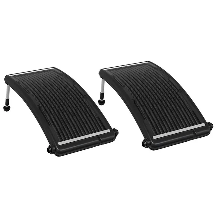 vidaXL Paneles calefactores solares de piscina curvos 2 uds 110×65 cm