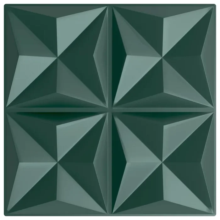 vidaXL Paneles de pared 24 uds XPS origami verde 50×50 cm 6 m²