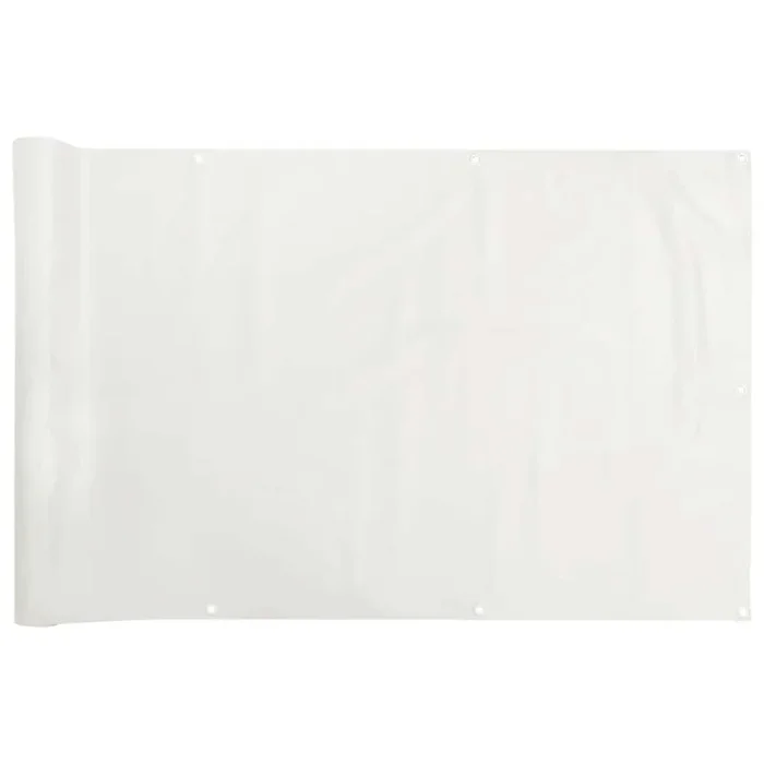 vidaXL Pantalla de privacidad de balcón PVC blanco 1000×120 cm