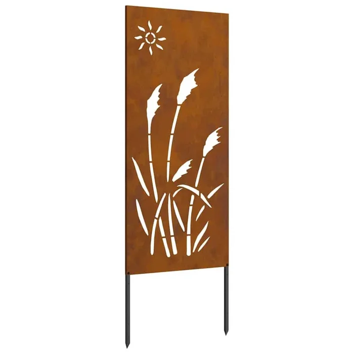 vidaXL Pantalla de Privacidad para Jardín Calado Oxidado 50 x 140 cm (5)